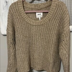Aerie Women's Chunky Knit Sweater in Brown